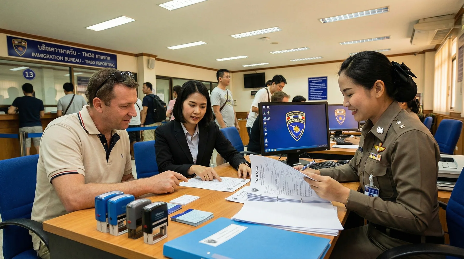 บริการแจ้งที่พักแรงงานต่างด้าว ตม.30 เชียงราย