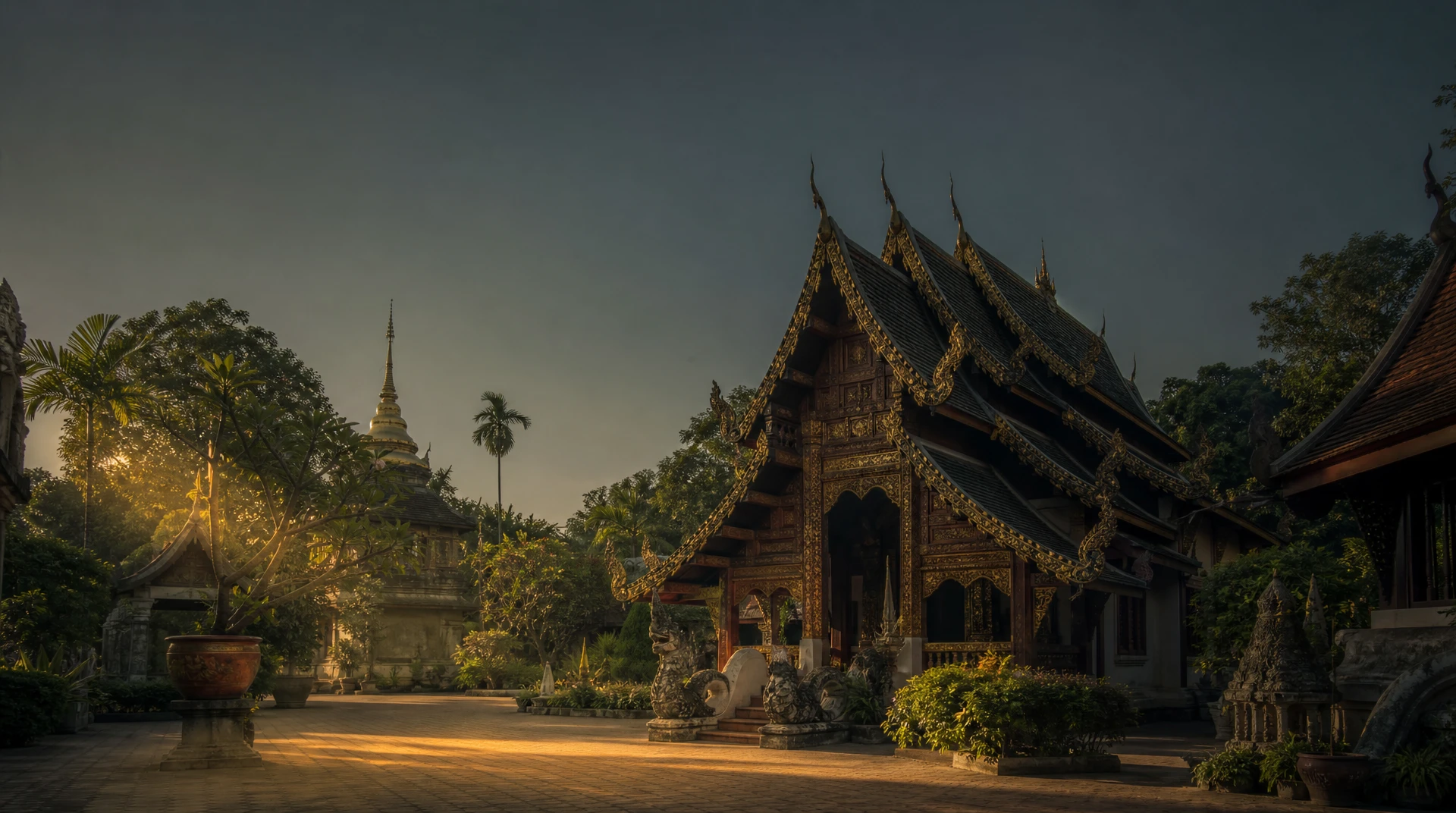 วัดสถาปัตยกรรมล้านนากลางเมืองเชียงใหม่ สื่อถึงพื้นที่ให้บริการปรึกษาเอกสารแรงงานต่างด้าวทุกอำเภอ