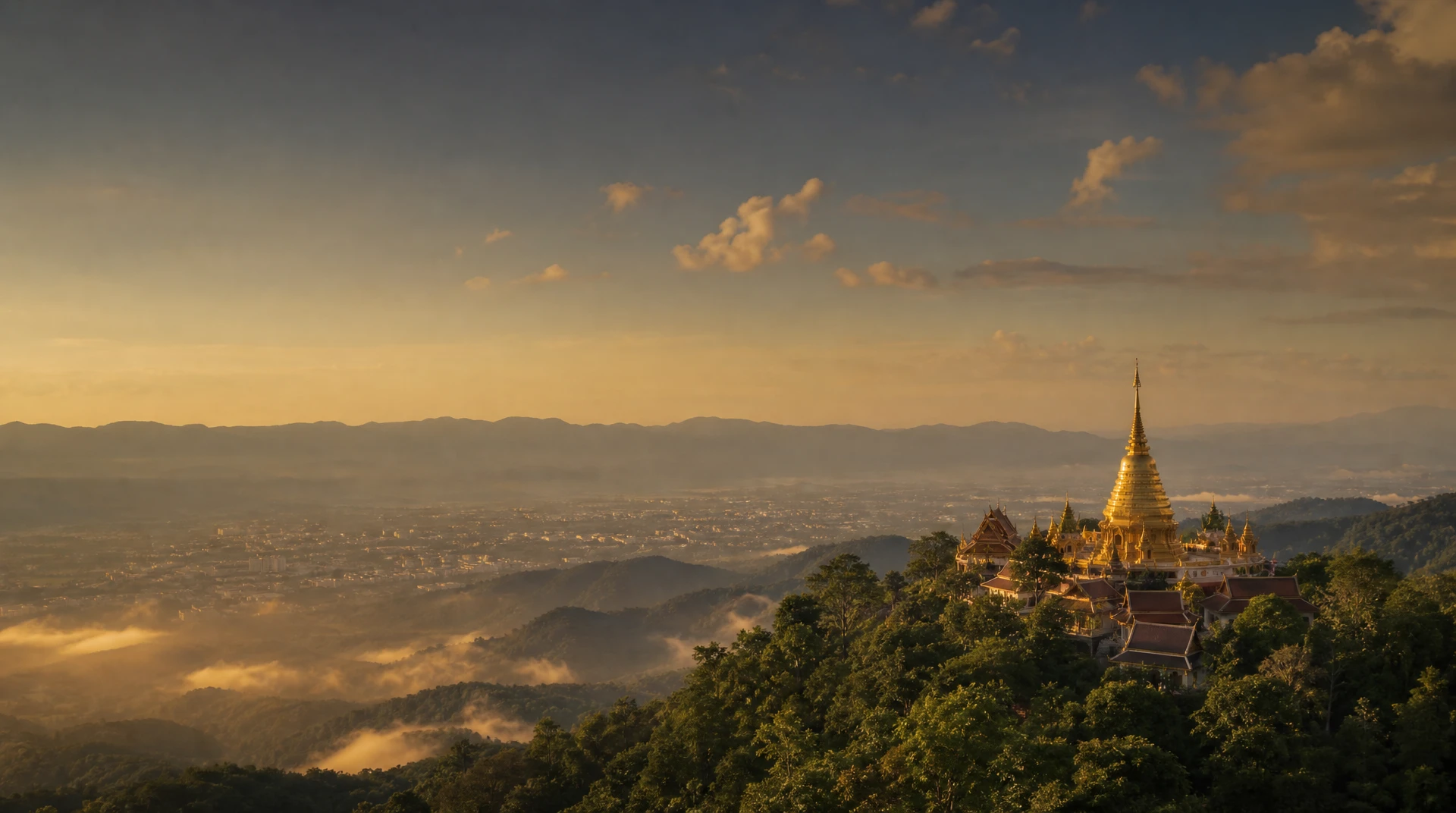 วิวเมืองเชียงใหม่และดอยรอบเมือง พื้นที่ให้บริการเอกสารแรงงานต่างด้าวของศิริมาส เซอร์วิส
